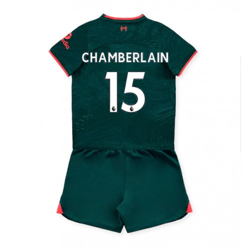 Dres Liverpool Chamberlain #15 Rezervni za djecu 2022-23 Kratak Rukav (+ kratke hlače)